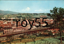 Toscana Arezzo S.giovanni Valdarno Panorama Stazione Ferroviaria Treno Anni 60 - Stazioni Con Treni