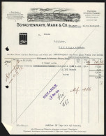 Rechnung Salach 1929, Schachenmayr, Mann & Co., Textil-Fabrikation, Betriebsansicht, Schutzmarke Und Weidende Schafe  - Other & Unclassified