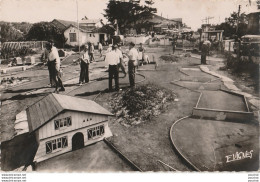 W13-40) MIMIZAN PLAGE (LANDES)  GOLF MINIATURE SON RESTAURANT - ( ANIMATION -  OBLITERATION  DE 1955  - 2 SCANS ) - Mimizan Plage