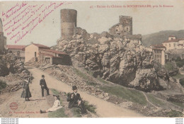 W8-42) RUINES DU CHATEAU DE ROCHETAILLEE  , PRES DE ST ETIENNE  - ( ANIMATION - PERSONNAGES - COLORISEE  - 2 SCANS )  ) - Rochetaillee