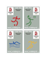 Mozambico 2008, Olympic Games In Benjing, Football, Basketball, Swimming, Athletic, 4val IMPERFORATED - Sommer 2008: Peking