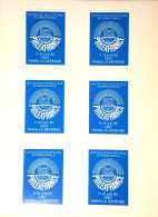 Autocollants En Format Timbres Philexfrance 1982, Planche De 6 - Altri & Non Classificati