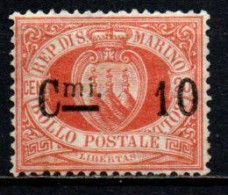 1892 - San Marino 10 Soprastampato    ++++++ - Ungebraucht
