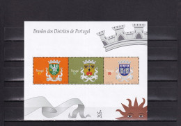 SA04 Portugal 1996 District Weapon Shields Minisheet - Unused Stamps