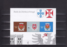 SA04 Portugal 1996 District Weapon Shields Minisheet - Unused Stamps