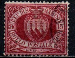 1892 - San Marino 15 Stemma    ++++++ - Used Stamps