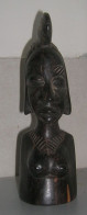 Statuette Africaine Tête Sculptée Sur Bois - Années 1960 - African Art