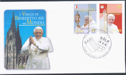 Vatican 2006 Mi# 1558-1559 - FDC - 2005 Travels Of Pope Benedict XVI - FDC