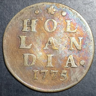 Provincial Dutch Netherlands Hollandia Holland 2 Stuiver 1775 Silver - Monete Provinciali