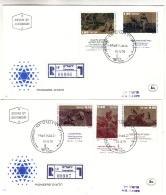 Israël - 2 Lettres Recom De 1976 - Oblit Jerusalem - Exp Vers Haifa - Laboureur - Pionniers - - Cartas & Documentos