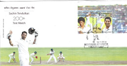 INDE. N°2252-3 De 2013 Sur Enveloppe 1er Jour. Sachin Tendulkar. - Cricket