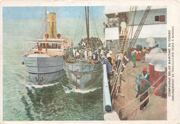 CONGO - Compagnie Belge Maritime Du Congo - Embarquement De Travailleurs Noirs à Banana - Carte Postale Ancienne - Congo Belga