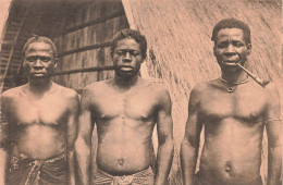 CONGO BELGE - Bateke - Hommes - Animé - Carte Postale Ancienne - Belgisch-Congo