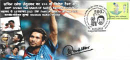 INDE. Superbe Enveloppe Commémorative De 2013. Sachin Ramesh Tendulkar. - Cricket