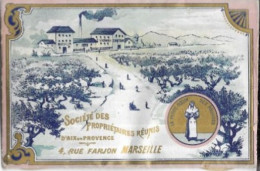 13 MARSEILLE . SOCIETE DES PROPRIETAIRES REUNIS 4. RUE FARJON ( Carte PUB Violette  ) - Quartier De La Gare, Belle De Mai, Plombières