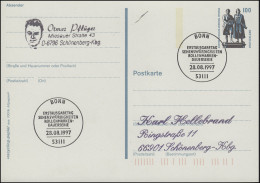 P 157 SWK Goethe/Schiller 1997 Als FDC ESSt Bonn 28.8.1997 Nach Schönenberg - Cartes Postales - Neuves