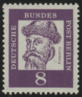 201 Bed. Deutsche 8 Pf, Einzelmarke + Nr. ** - Rolstempels