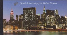 UNO New York Markenheftchen 1 Jubiläum 50 Vereinte Nationen 1995, ** - Markenheftchen