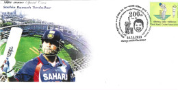 INDE. Superbe Enveloppe Commémorative De 2013. Sachin Ramesh Tendulkar. - Cricket