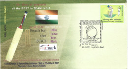 INDE. Superbe Enveloppe Commémorative De 2007. All The Best To Team India. - Cricket