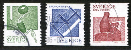 Réf 77 < SUEDE Année 2004 < Yvert N° 2371 à 2373 Ø Used < SWEDEN - Outils < Scie Perceuse Rabot - Oblitérés