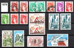 Années 1978 - 1979 - 44 Timbres - Oblitérés - Usados