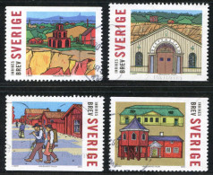 Réf 77 < SUEDE Année 2004 < Yvert N° 2376 à 2379 Ø Used < SWEDEN - Ville Minière De Falun - Used Stamps