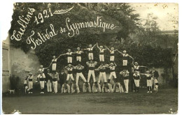 CPA 9 X 14 Isère  TULLINS  La Vaillante Festival De Gymnastique 1921  La Pyramide - Tullins