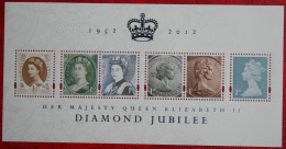 DIAMOND JUBILEE QE II (Mi 3204-3209 Block 73) 2012 POSTFRIS MNH ** ENGLAND GRANDE-BRETAGNE GB GREAT BRITAIN - Unused Stamps