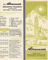 Dokumente über Mittenwald (Oberbayern) Im Jahr 1972 - Cuadernillos Turísticos