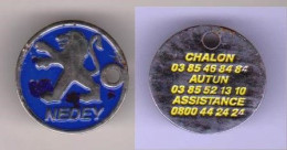 Jeton De Caddie  " PEUGEOT NEDEY Chalon - Autun "  (recto-verso) [E]_je330 - Trolley Token/Shopping Trolley Chip