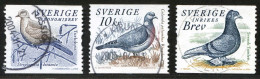 Réf 77 < SUEDE Année 2004 < Yvert N° 2394 à 2396 Ø Used < SWEDEN - Pigeons Et Colombe - Pigeon Ramier Palombe - Used Stamps