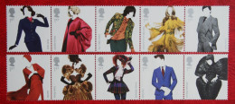 GREAT BRITISH FASHION Textiles (Mi 3253-3262) 2012 POSTFRIS MNH ** ENGLAND GRANDE-BRETAGNE GB GREAT BRITAIN - Unused Stamps