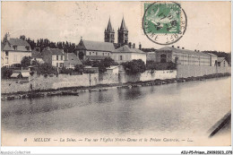 AIUP5-0445 - PRISON - Melun - La Seine - Vue Sur L'église Notre-dame Et Prison Centrale - Presidio & Presidiarios