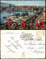 Genf Genève Panorama-Ansicht Le Quai Du Mont-Blanc Et La Rade 1959 - Autres & Non Classés