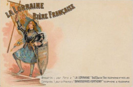 CPA Publicité Publicitaire Non Circulé Bière La Lorraine Jeanne D'Arc Xertigny - Reclame