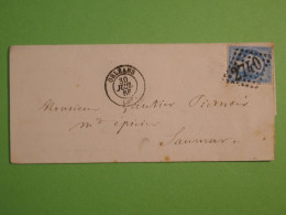 DM 11  FRANCE  BELLE  LETTRE   1866 ORLEANS A SAUMUR + N°22     +AFF. INTERESSANT +++ - 1849-1876: Classic Period