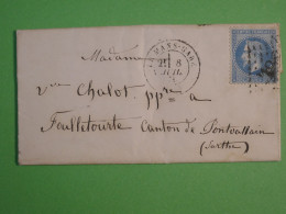 DM 11  FRANCE    LETTRE SARTHE   1871  LE MANS GARE A FOUILLETOURTE  + N°29     +AFF. INTERESSANT +++ - 1849-1876: Klassik