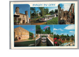IMAGES DU GERS 32 - CONDOM Valence Sur Baise Flaran Eglise Bateau Ecluse Rue Pont - Condom