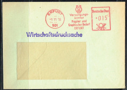 IMP L 21 - ALLEMAGNE EMA Sur Lettre De ERFURT 1966 Thème Papier Et Arts Graphiques - Maschinenstempel (EMA)
