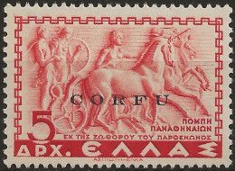 OICO26L - 1941 Occup. Italiana CORFU', Sass. Nr. 26, Francobollo Nuovo Con Traccia Di Linguella */ - Corfu