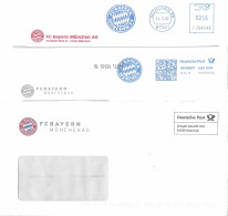 230   FC Bayern München: 2 Ema 2001/2010.  Football Club Meter Stamps And A "PP"-Cover - Clubs Mythiques