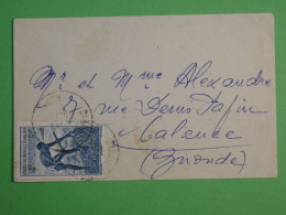 DM 11 AOF LETTRE   1947  A VALENCE  GIRONDE FRANCE +  +AFF. INTERESSANT +++ - Covers & Documents
