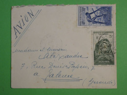 DM 11 AOF LETTRE   1947 DAKAR  A VALENCE  GIRONDE FRANCE +  +AFF. INTERESSANT +++ - Brieven En Documenten