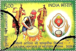 India 2024 CULTURAL HERITAGE OF WESTERN ODISHA 1v Stamp Handicraft Used Or First Day Cancelled As Per Scan - Gebraucht
