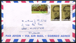 IMP L 23 - CANADA N° 499 Joseph Howe + 497 Police Montée Sur Lettre Par Avion Pour La France - Lettres & Documents