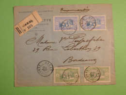 DM 11 AOF SENEGAL BELLE  LETTRE  RECO 1920  DAKAR  A BORDEAUX  GIRONDE FRANCE + C. CIRE  +AFF. INTERESSANT +++ - Cartas & Documentos