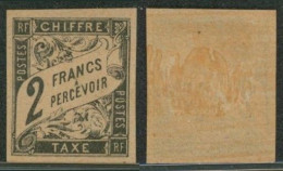 Colonies Françaises (taxe) - Yv N°13* Neuf Charniéré.  2f Noir - Ceres