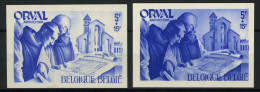 België 567B ** - Orval - Lichtblauw + Donkerblauw - 1931-1960