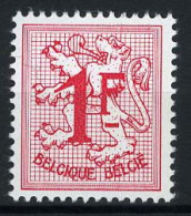 België 1027Bb ** - Heraldieke Leeuw - 1F Helrood (= R6) - 1951-1975 León Heráldico